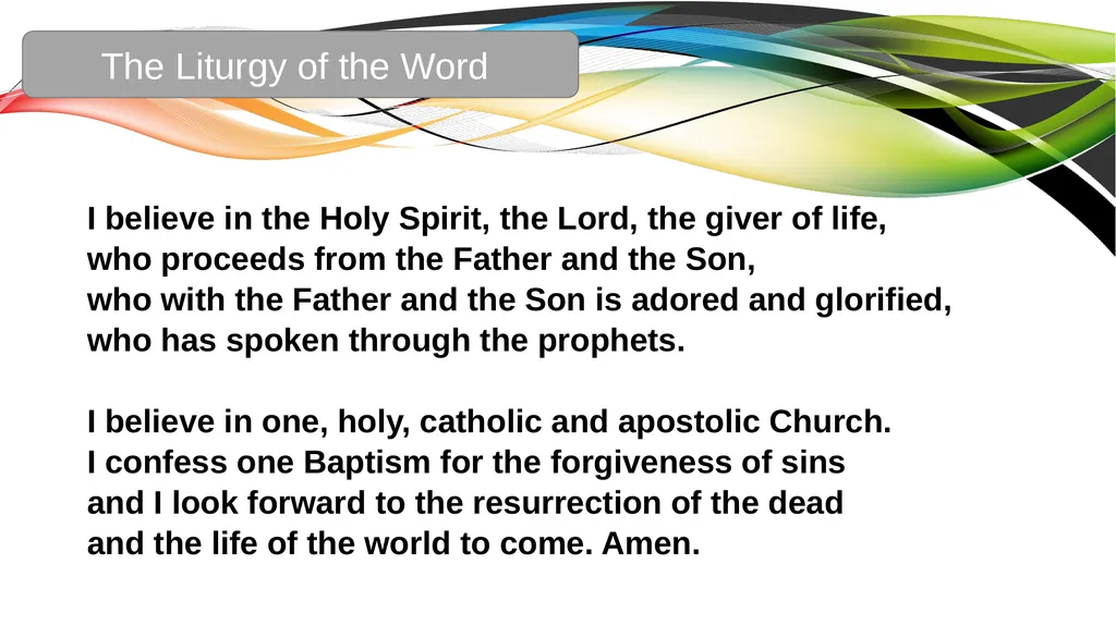Celebration of the Word with Communion Liturgical - slide 33 of 52
