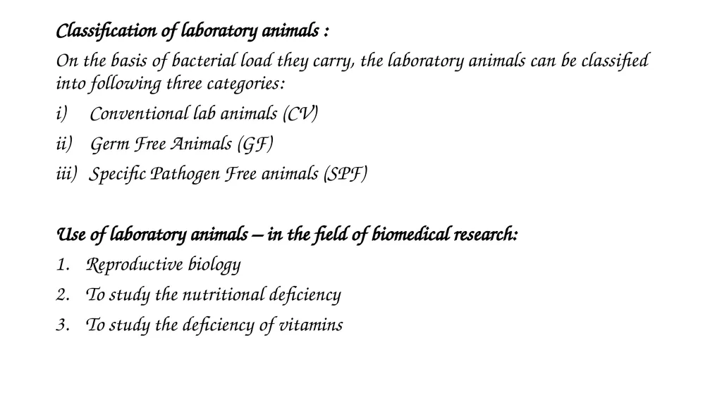 AGB 610 Laboratory Animal Breeding UNIT – I - slide 6 of 9