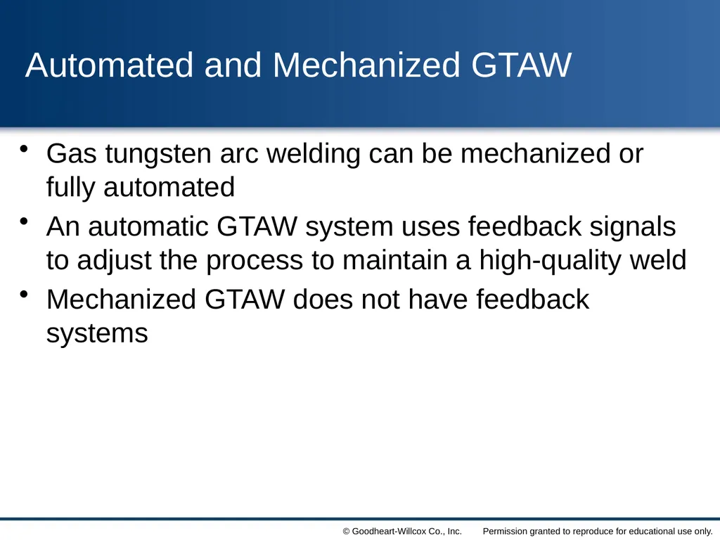 8 Gas Tungsten Arc Welding Chapter Contrast the - slide 50 of 57