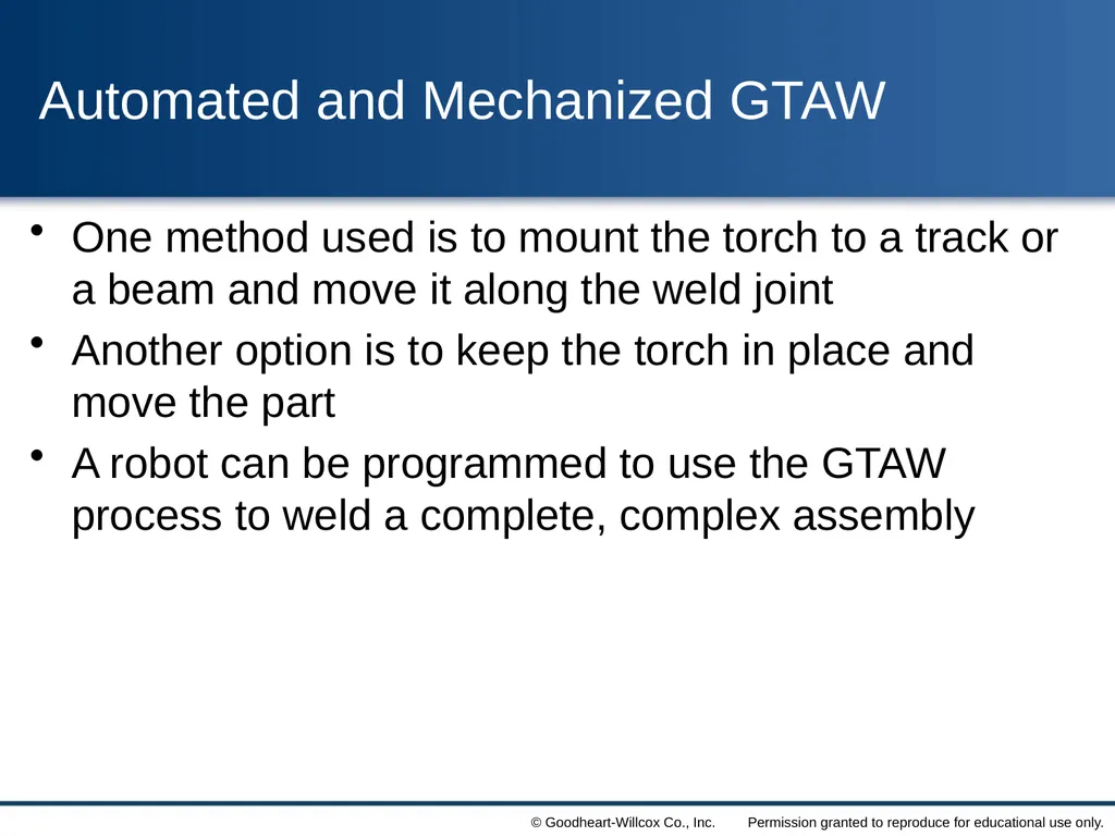 8 Gas Tungsten Arc Welding Chapter Contrast the - slide 51 of 57