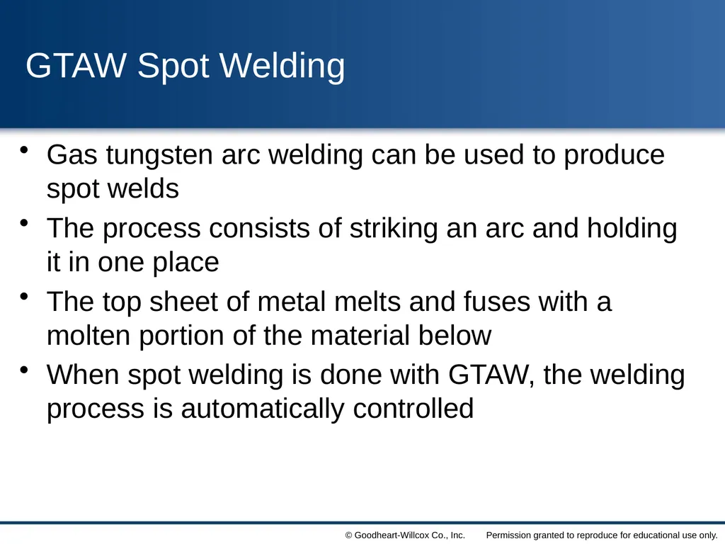 8 Gas Tungsten Arc Welding Chapter Contrast the - slide 54 of 57