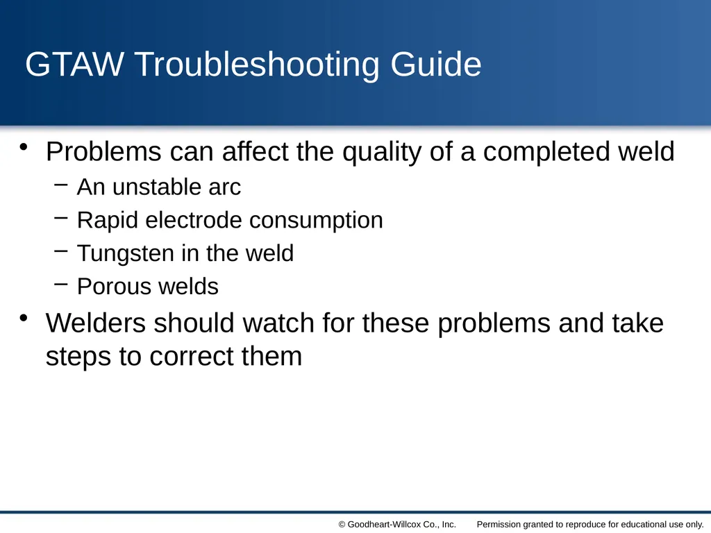 8 Gas Tungsten Arc Welding Chapter Contrast the - slide 55 of 57