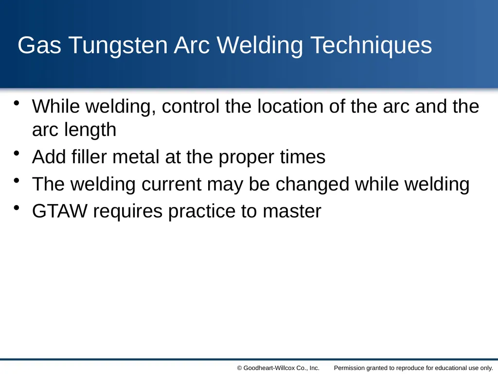 8 Gas Tungsten Arc Welding Chapter Contrast the - slide 35 of 57