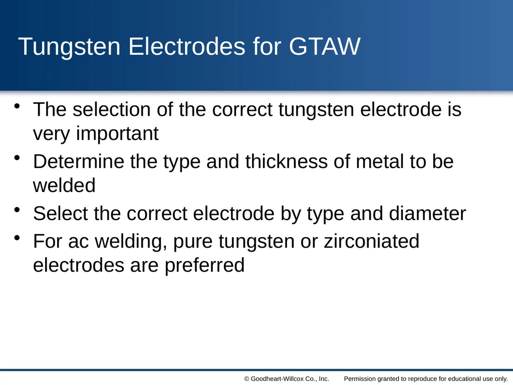 8 Gas Tungsten Arc Welding Chapter Contrast the - slide 23 of 57