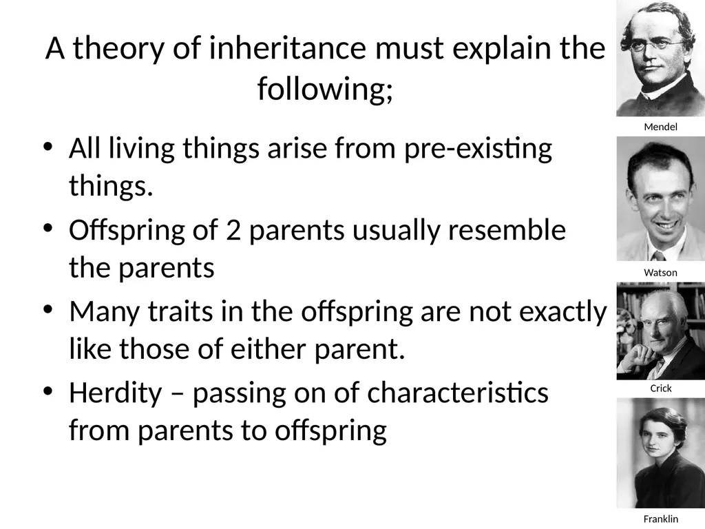 Introduction to Genetics Chapter 11.1 Heredity and - slide 3 of 20