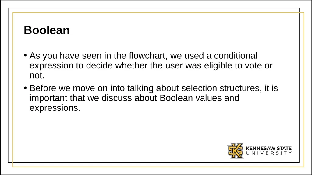 CSE 1321 Module 2 Selection Structures Topics Flow - slide 8 of 42