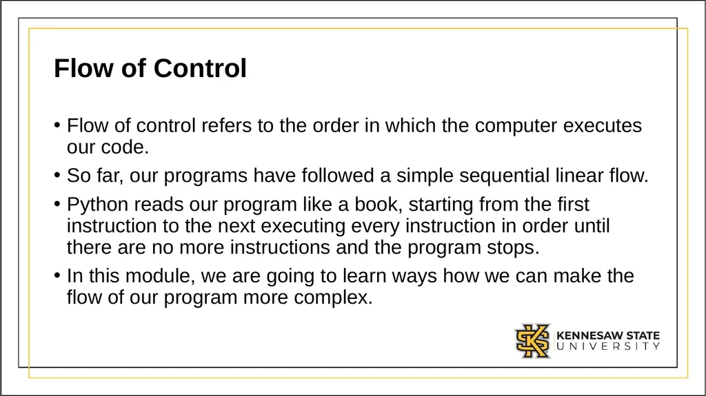 CSE 1321 Module 2 Selection Structures Topics Flow - slide 4 of 42