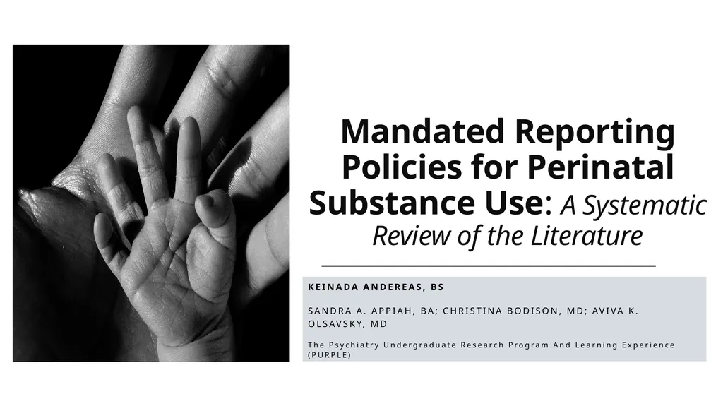 Mandated Reporting Policies for Perinatal - slide 1 of 14