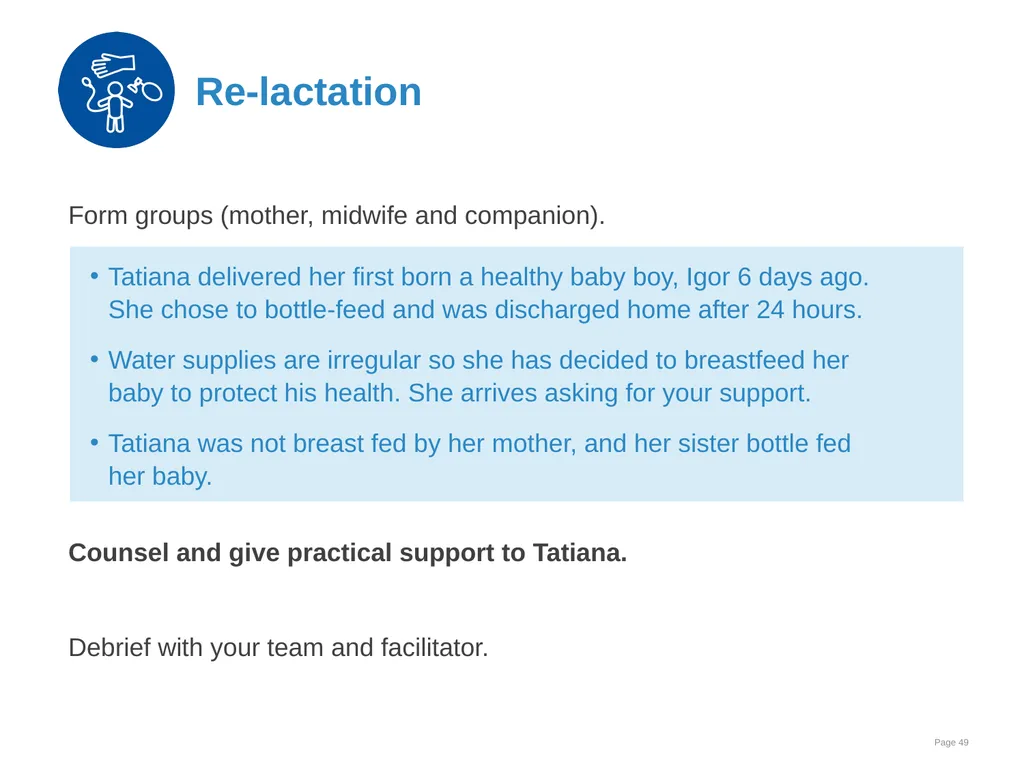 Breastfeeding: Overcoming difficulties Goal and - slide 49 of 51