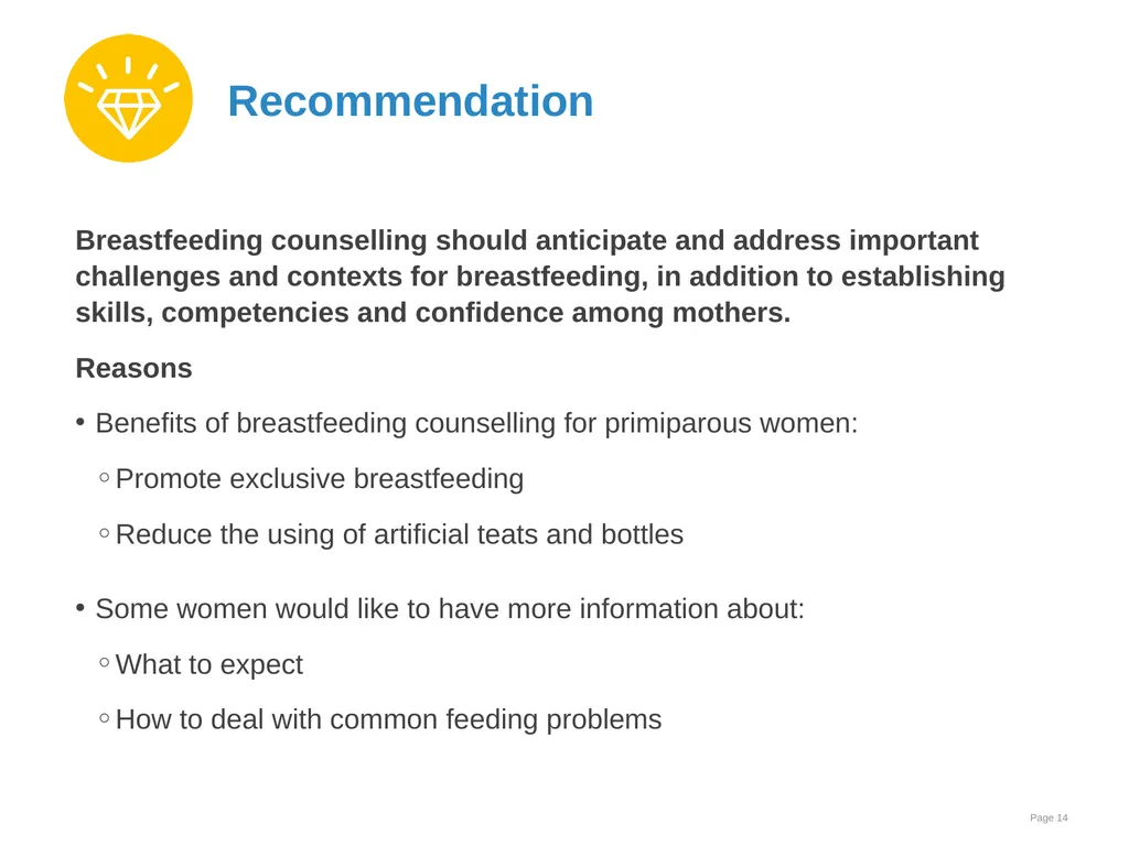 Breastfeeding: Overcoming difficulties Goal and - slide 14 of 51