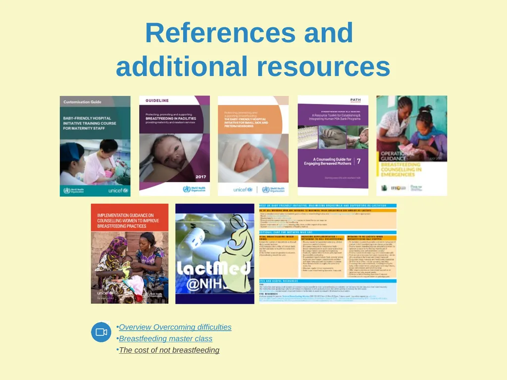 Breastfeeding: Overcoming difficulties Goal and - slide 45 of 51