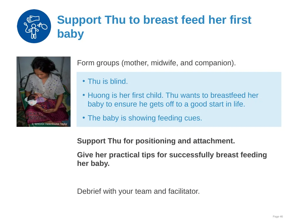 Breastfeeding: Overcoming difficulties Goal and - slide 46 of 51