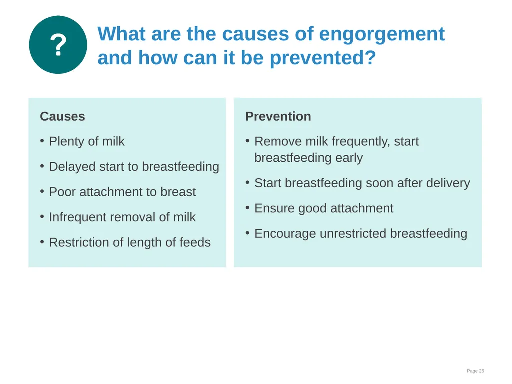 Breastfeeding: Overcoming difficulties Goal and - slide 26 of 51