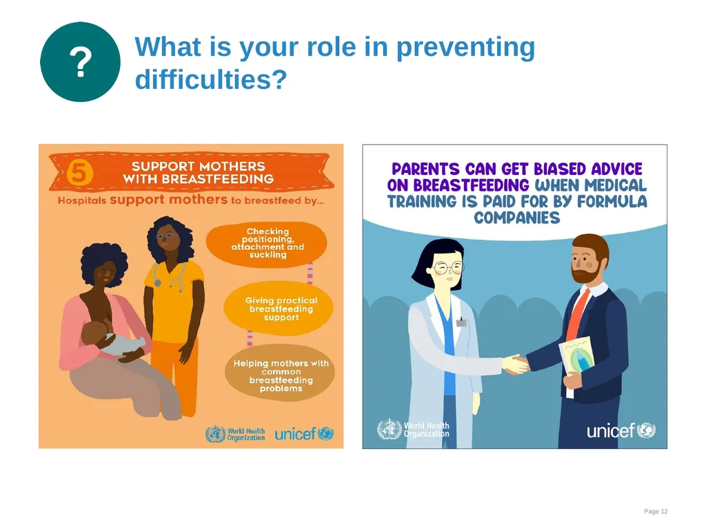 Breastfeeding: Overcoming difficulties Goal and - slide 12 of 51