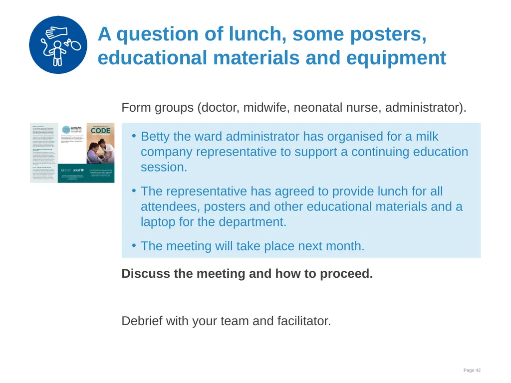 Breastfeeding: Ensuring a good start - slide 42 of 44