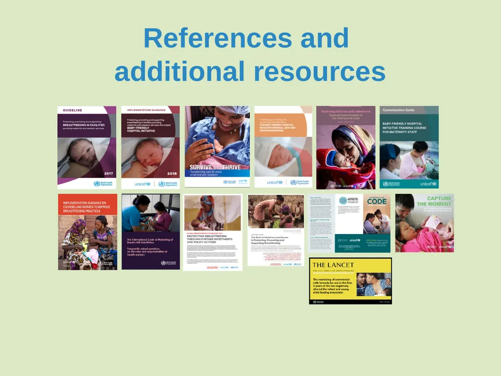 Breastfeeding: Ensuring a good start - slide 41 of 44