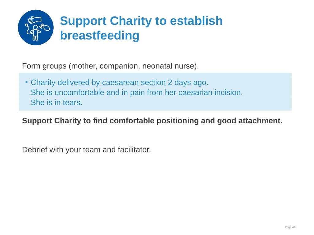 Breastfeeding: Ensuring a good start - slide 44 of 44
