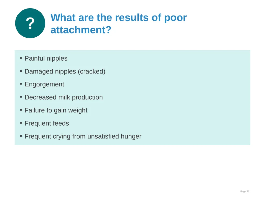Breastfeeding: Ensuring a good start - slide 26 of 44