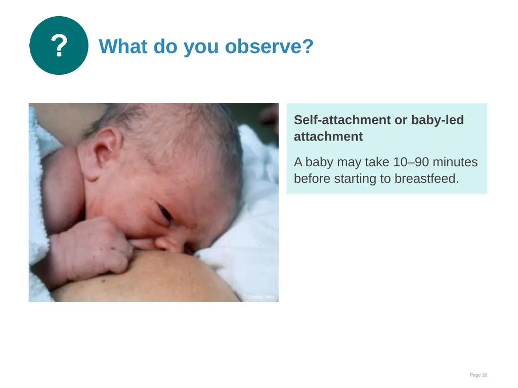 Breastfeeding: Ensuring a good start - slide 20 of 44