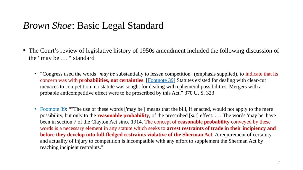 Topic 9b Evolution of Horizontal Merger Law - slide 7 of 87