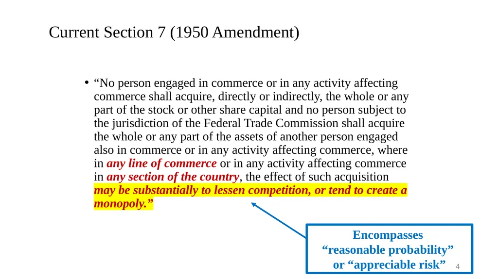 Topic 9b Evolution of Horizontal Merger Law - slide 4 of 87