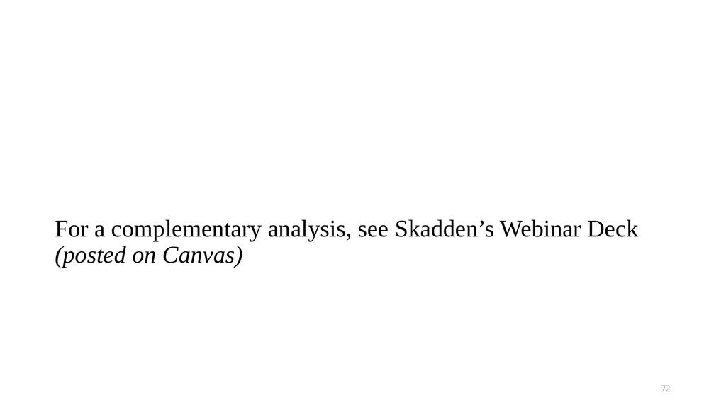Topic 9b Evolution of Horizontal Merger Law - slide 72 of 87