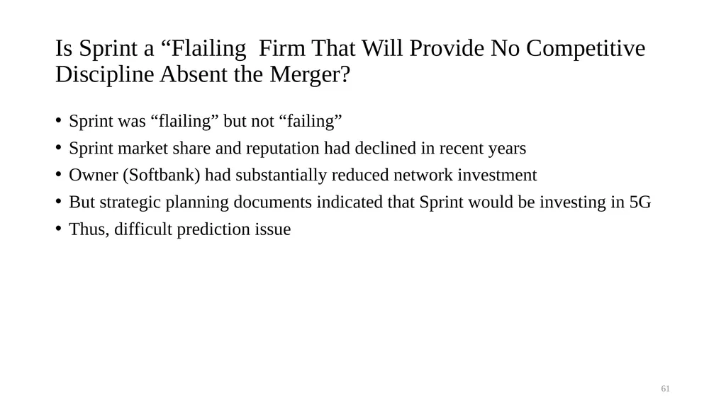 Topic 9b Evolution of Horizontal Merger Law - slide 61 of 87