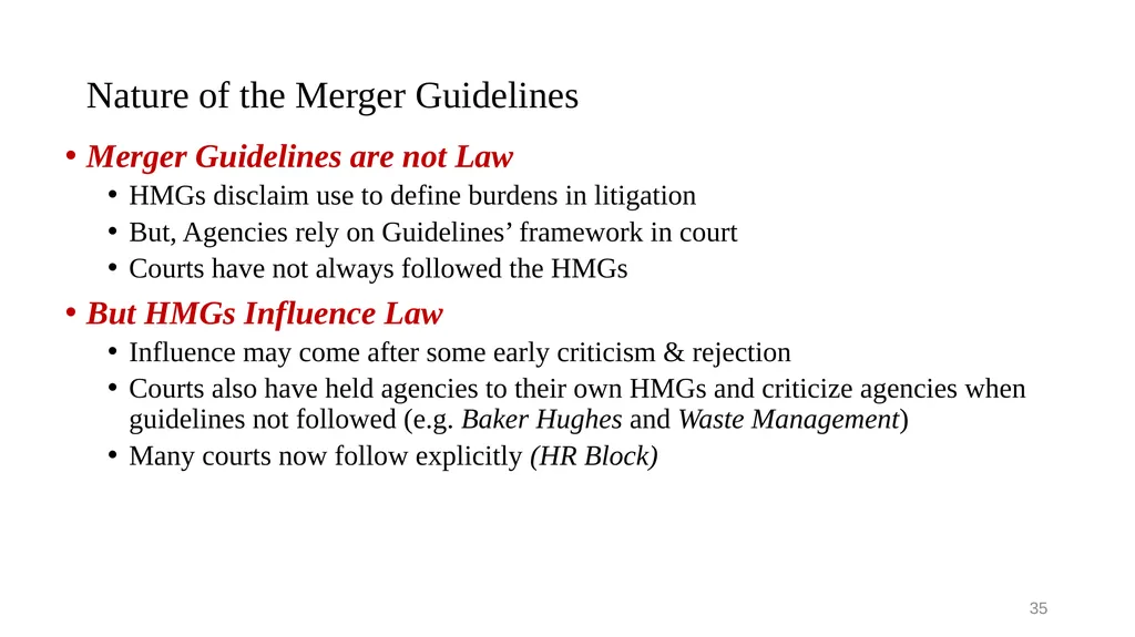 Topic 9b Evolution of Horizontal Merger Law - slide 35 of 87