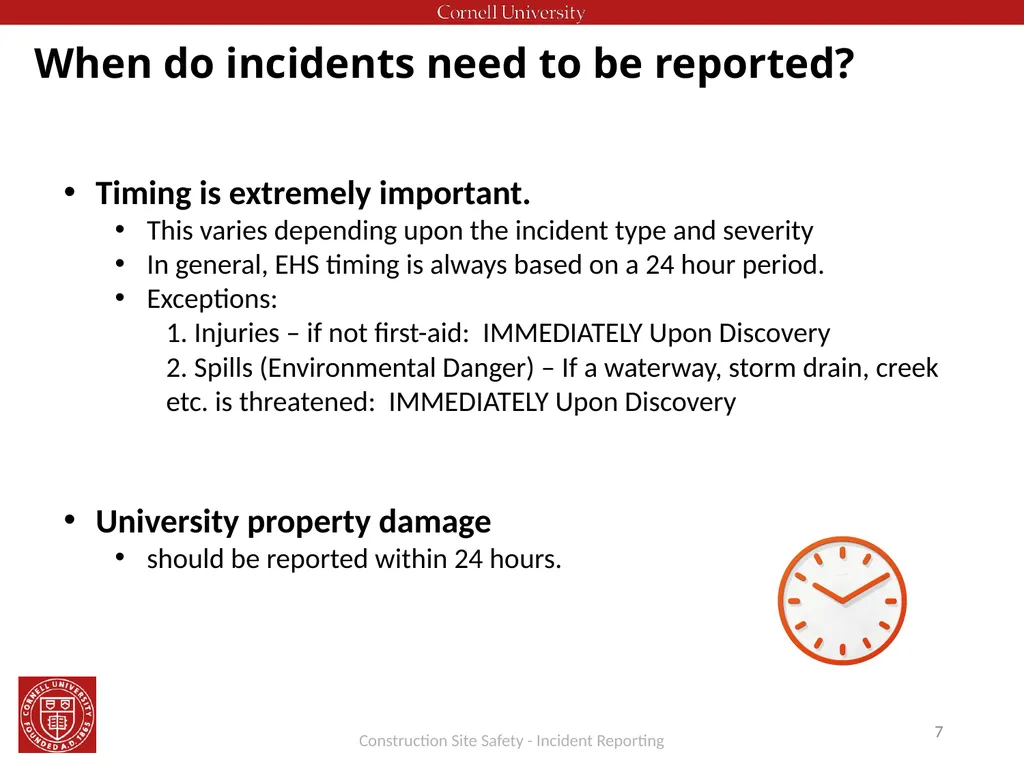 Construction Site Safety - Incident Reporting What - slide 7 of 10