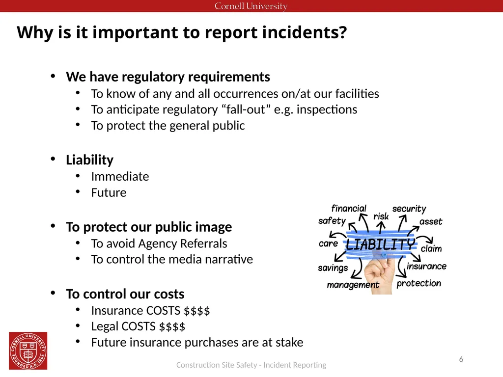 Construction Site Safety - Incident Reporting What - slide 6 of 10