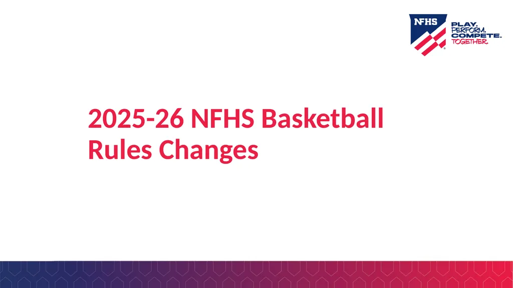 2025-26 NFHS Basketball Rules PowerPoint Rules - slide 2 of 36