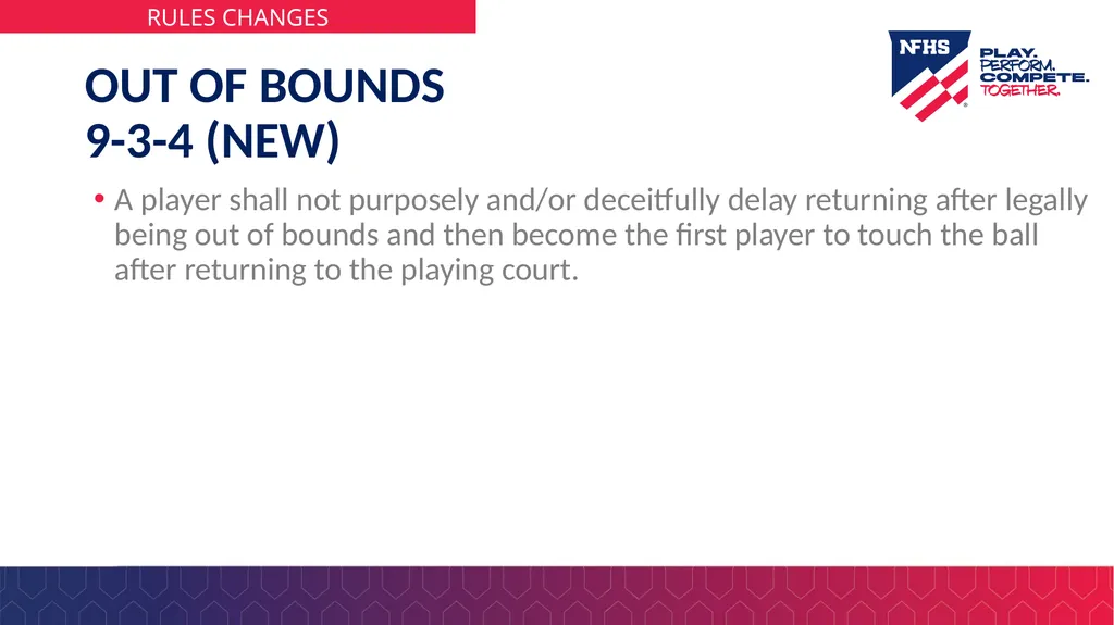 2025-26 NFHS Basketball Rules PowerPoint Rules - slide 9 of 36