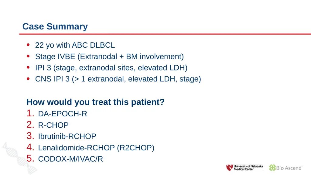 Diffuse Large B-cell Lymphoma November 10, 2021 - slide 18 of 71