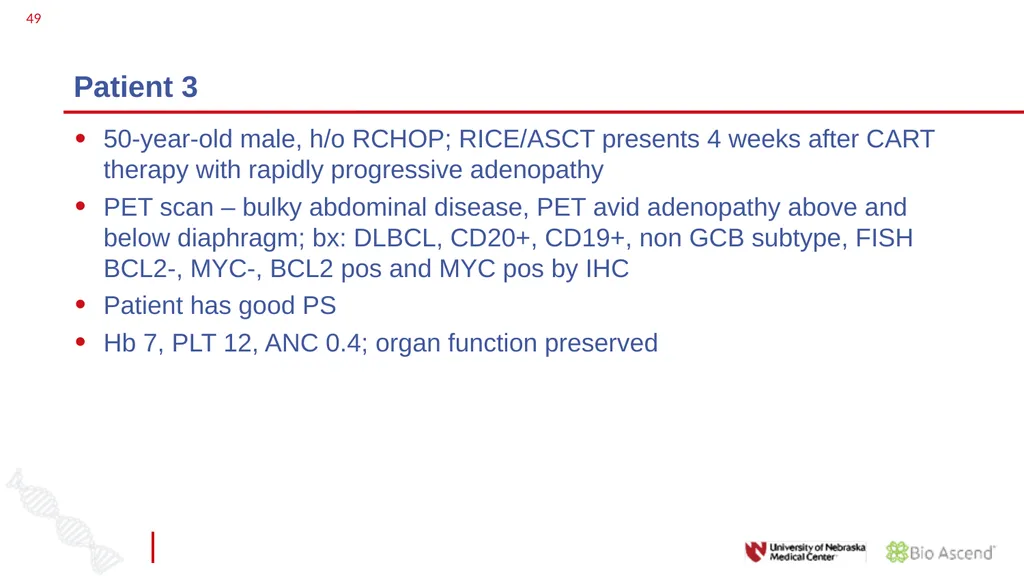 Diffuse Large B-cell Lymphoma November 10, 2021 - slide 47 of 71