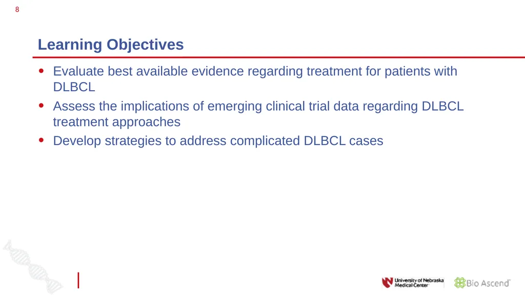 Diffuse Large B-cell Lymphoma November 10, 2021 - slide 8 of 71