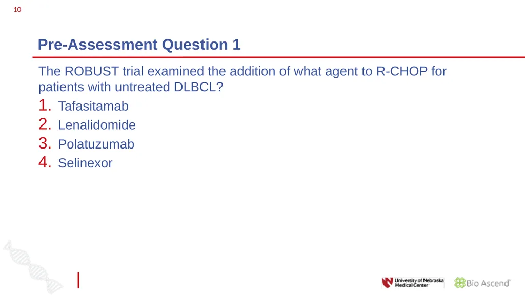 Diffuse Large B-cell Lymphoma November 10, 2021 - slide 10 of 71