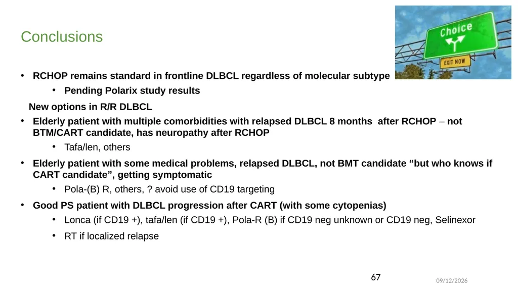 Diffuse Large B-cell Lymphoma November 10, 2021 - slide 65 of 71