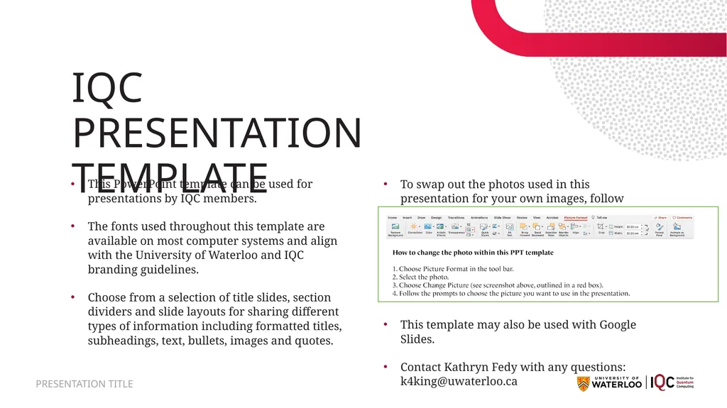 IQC PRESENTATION TEMPLATE This PowerPoint template - slide 1 of 17