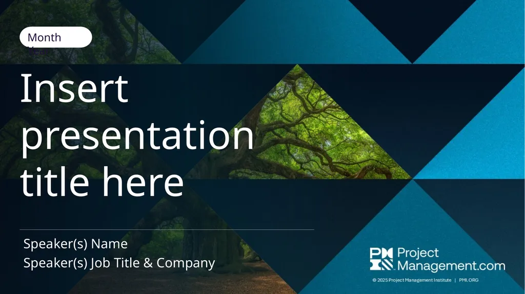 PMI Community Webinar Program Speaker PowerPoint - slide 1 of 22