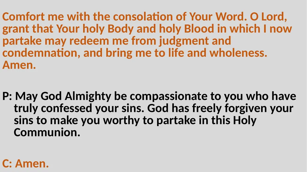 Holy Communion Service Mar Thoma Development - slide 33 of 81