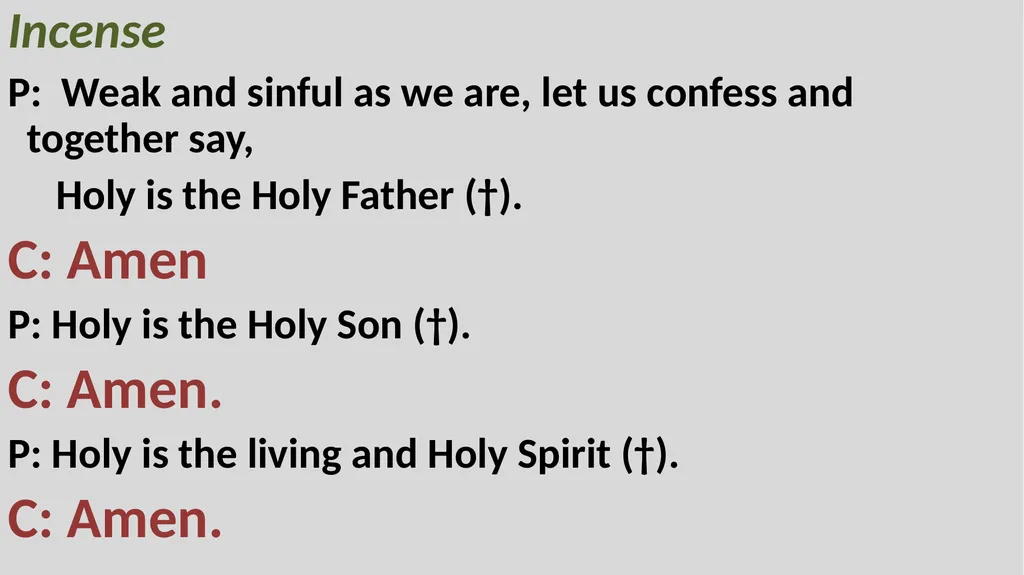 Holy Communion Service Mar Thoma Development - slide 23 of 81