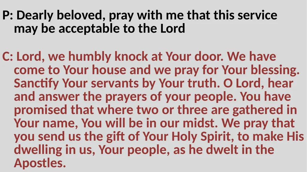 Holy Communion Service Mar Thoma Development - slide 34 of 81