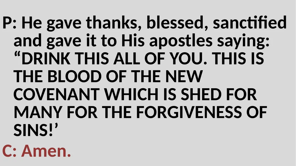 Holy Communion Service Mar Thoma Development - slide 47 of 81