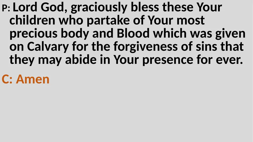 Holy Communion Service Mar Thoma Development - slide 73 of 81