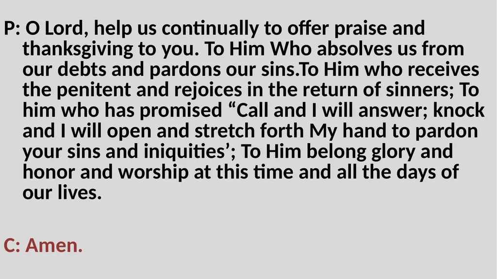 Holy Communion Service Mar Thoma Development - slide 20 of 81