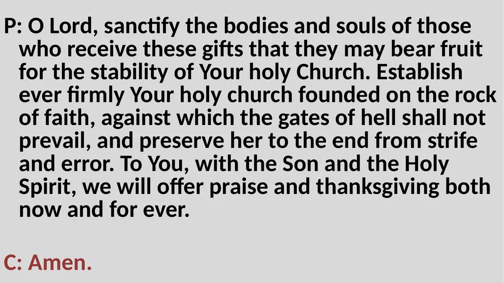 Holy Communion Service Mar Thoma Development - slide 53 of 81