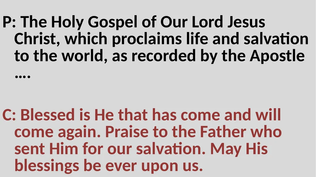 Holy Communion Service Mar Thoma Development - slide 15 of 81