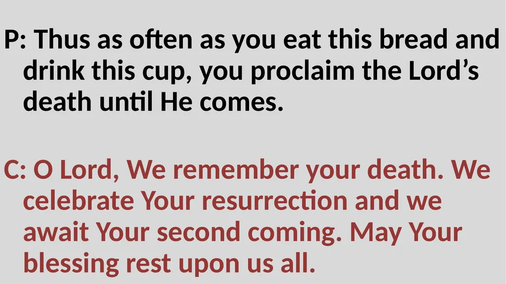 Holy Communion Service Mar Thoma Development - slide 48 of 81