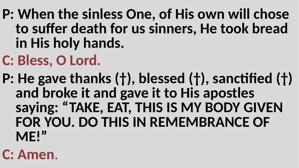 Holy Communion Service Mar Thoma Development - slide 45 of 81
