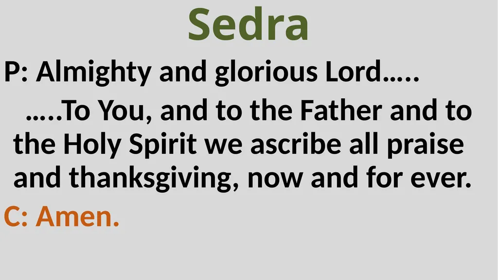 Holy Communion Service Mar Thoma Development - slide 21 of 81